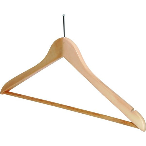 18 x 1/2" Ball Top Male Hanger, Natural Wood, Package Of 100