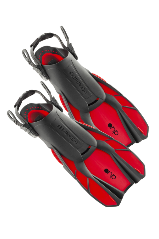 Duo - Travel Ready Fins RED
