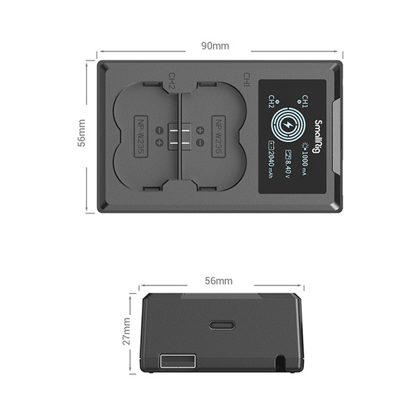 VILTROX NP-W235 2-Pack Accu – 2400mAh, USB-C Snel Opladen – Voor Fujifilm X-T5, X-T4, GFX100S & Meer
