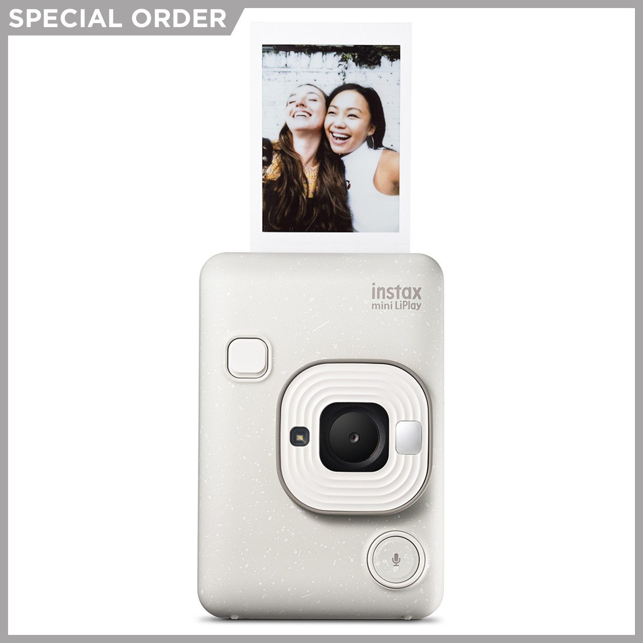 Fujifilm Instax Mini LiPlay Hybrid Instant Camera - Misty White