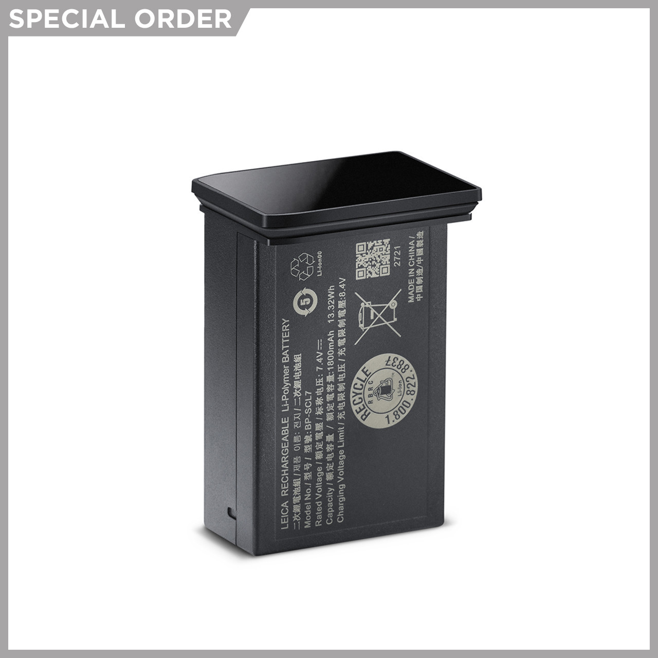 Leica BP-SCL7 Battery Glossy Black Leica BP-SCL7 Battery Glossy Black