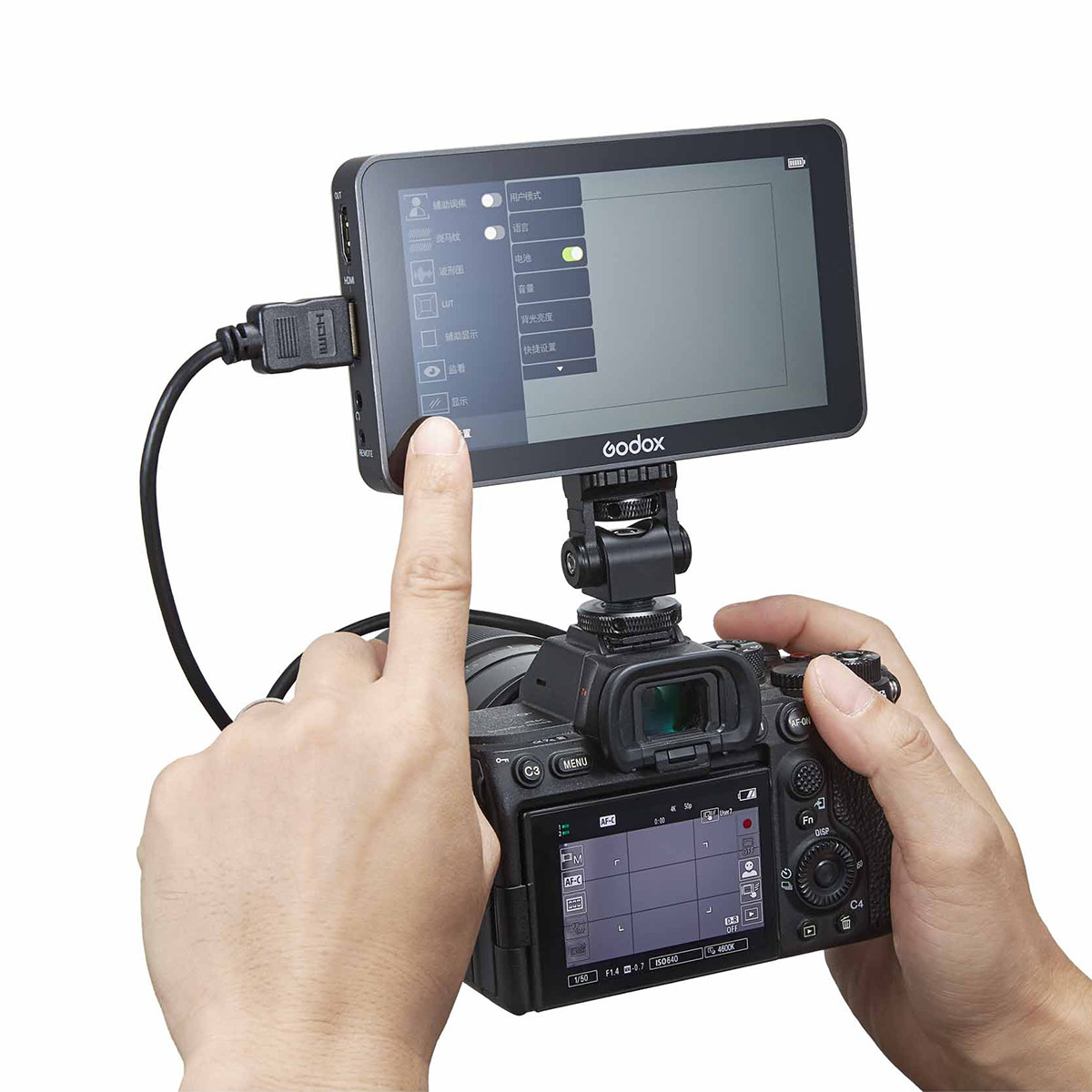 Godox GM6S Pro Kit-1 5.5" 4K HDMI Touchscreen On-Camera Monitor