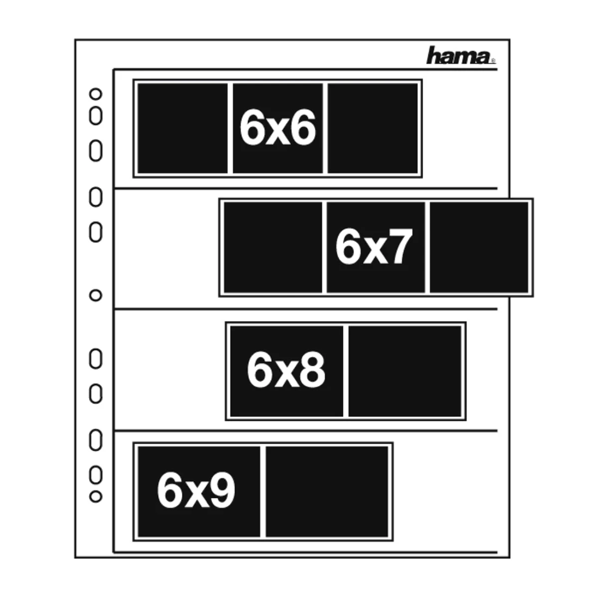 Hama Negative Sleeves, 4 Strips of 120, 100 pieces