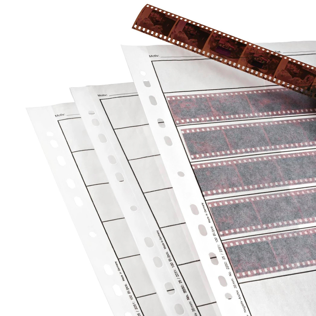 Hama Negative Sleeves, 7 Strips of 6, 24x36 mm, 100 pieces