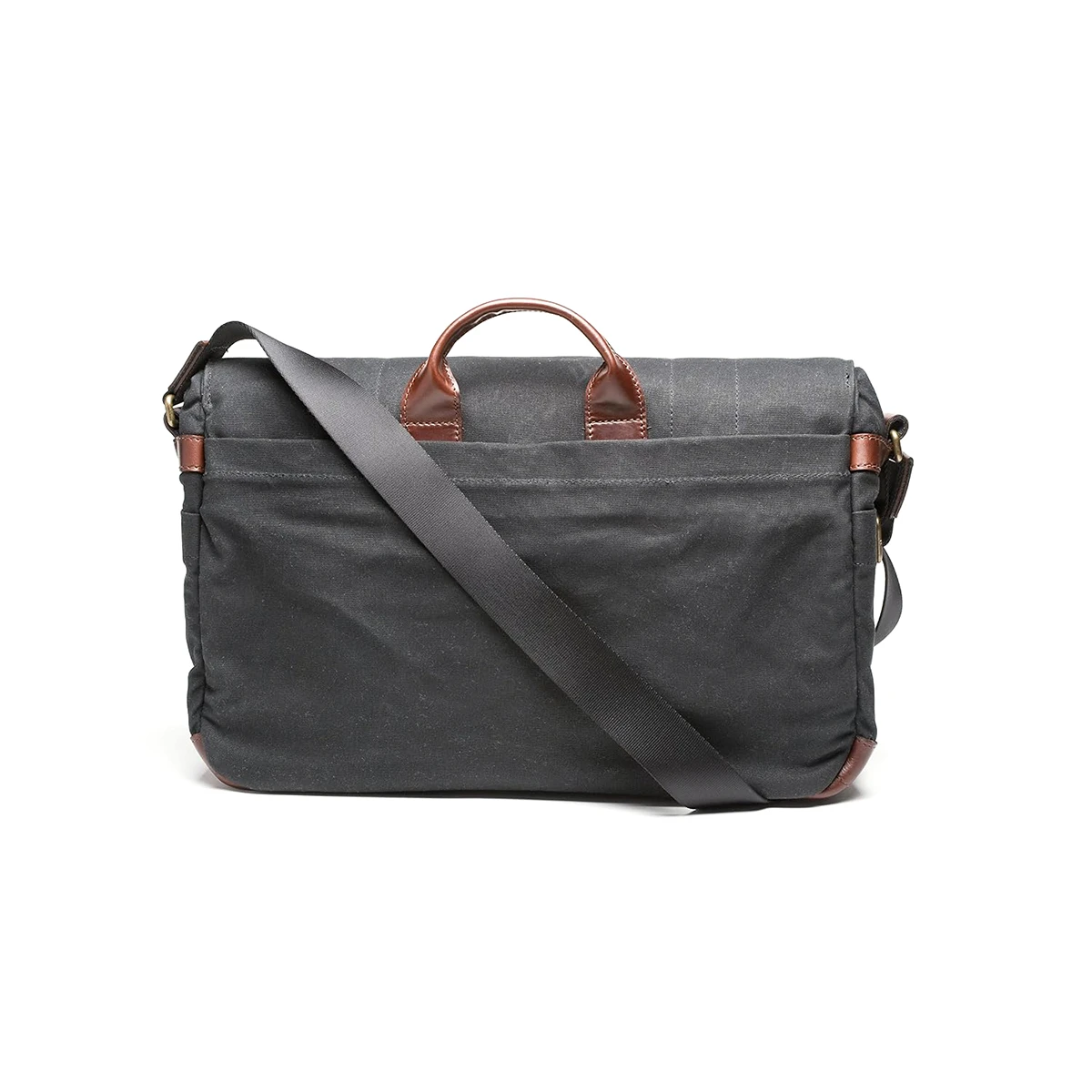 ONA The Union Street Messenger Bag (Black, Waxed Canvas & Leather)