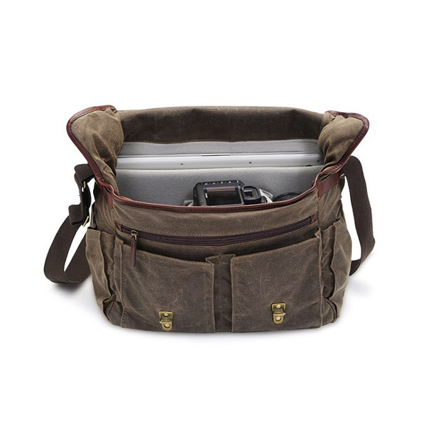 ONA Astoria Messenger Bag Dark Tan/Olive