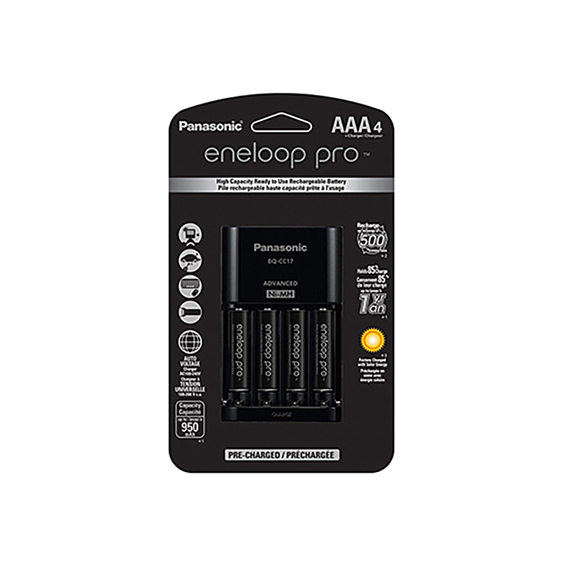 Panasonic Eneloop Pro 4xAA Batteries w/Charger (2550 mAh)