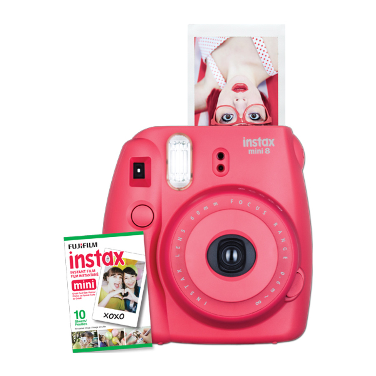 Fujifilm Instax Mini 8 w/10 Exposure Film - Raspberry