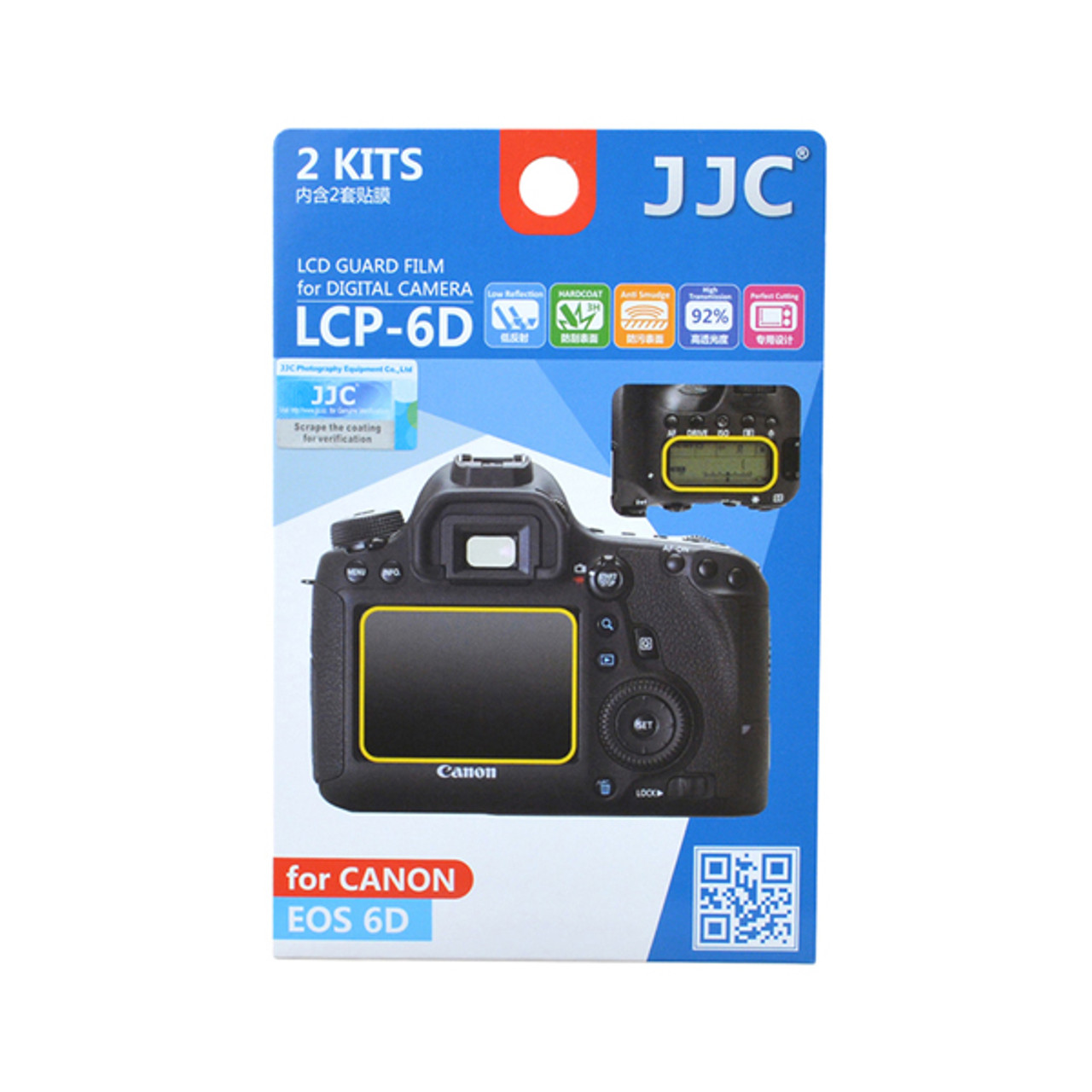 JJC LCD Film Screen Protector for Canon EOS 6D