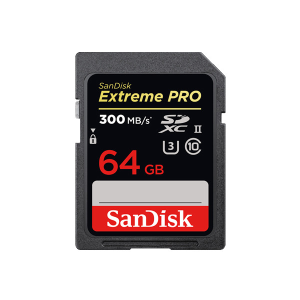 Sandisk Extreme Pro 64GB 300MB/s UHS-II 4K SDXC Card