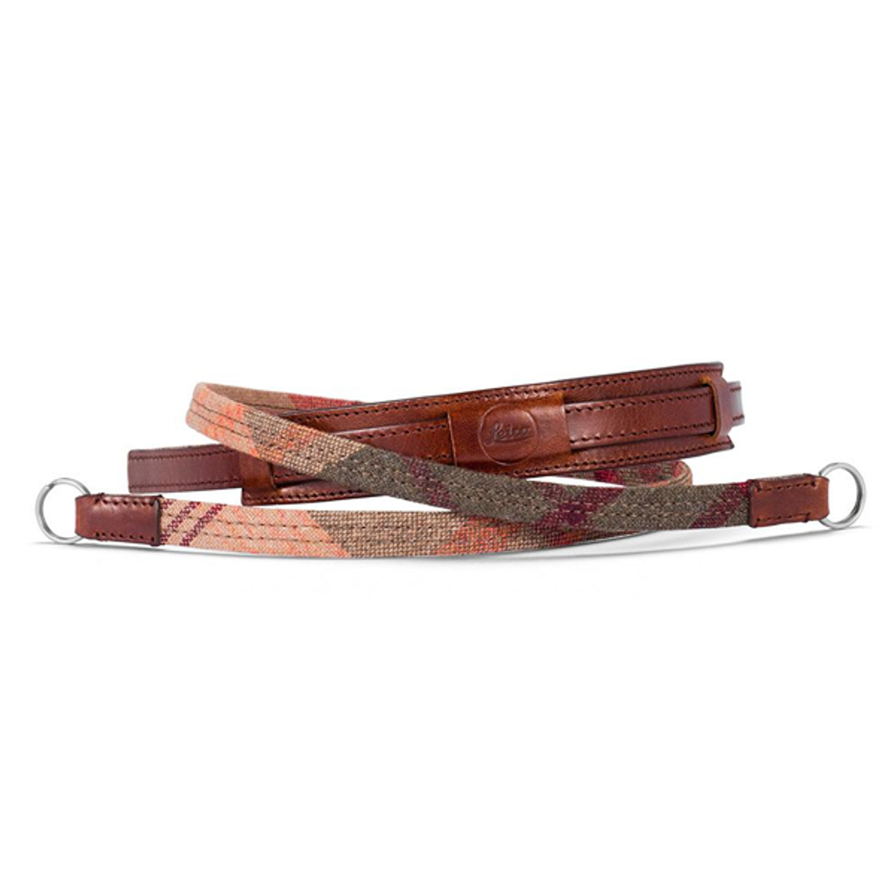 Leica CL Neck Strap Vintage Leather/Fabric Check