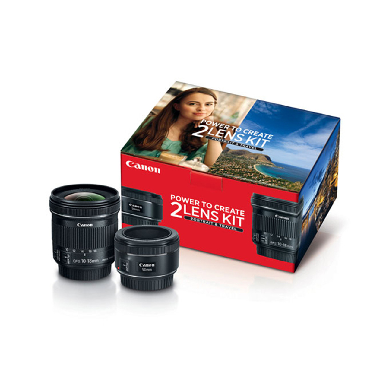 Canon Travel Bundle EF 50mm 1.8 STM + EF-S 10-18mm STM KIT