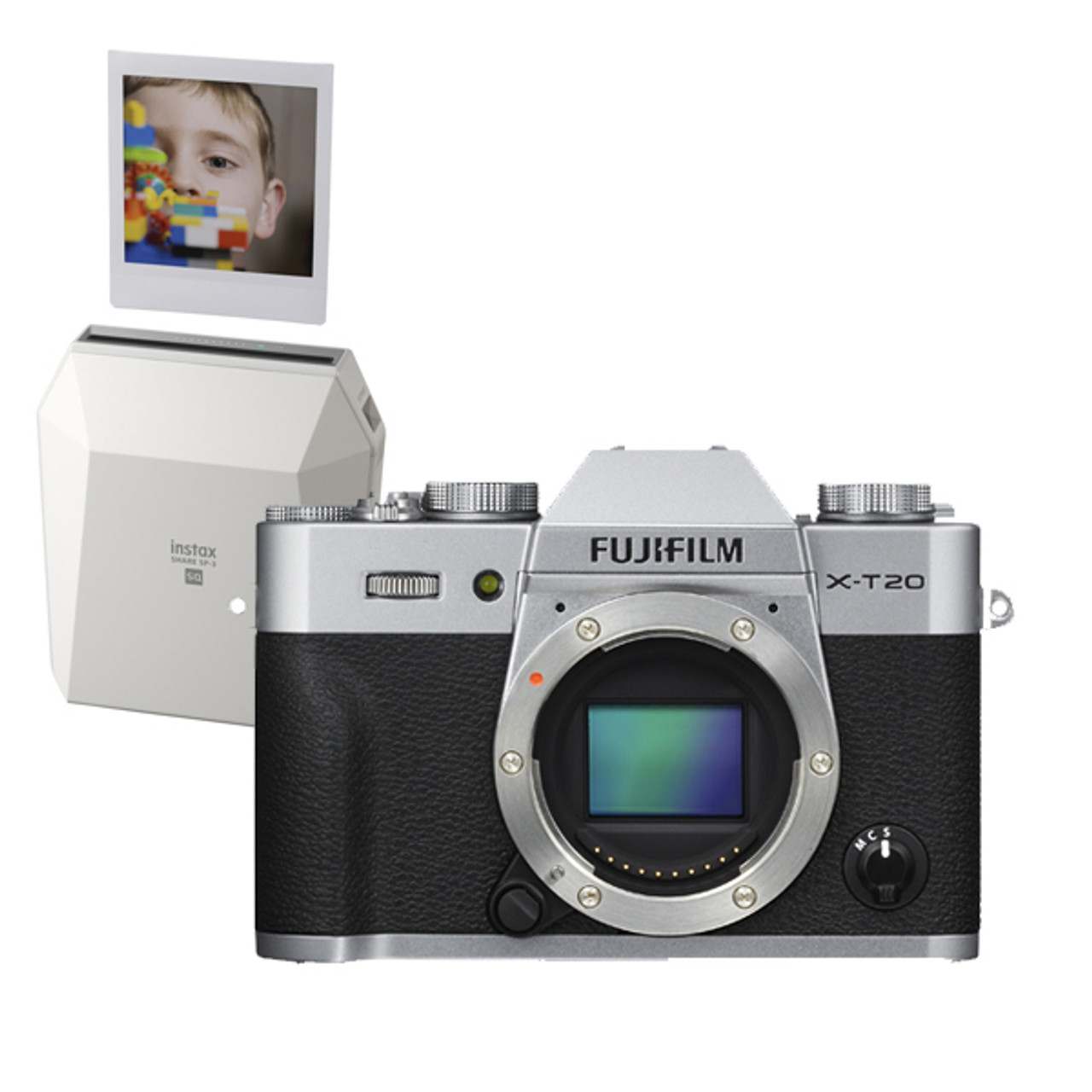 FUJI FILM X−T20 SILVERボディのみ(グリップ付） - デジタルカメラ