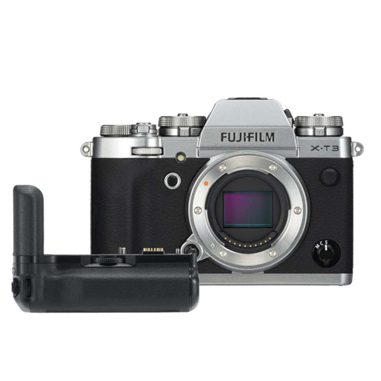Fujifilm X-T3 Silver Body with Vertical Battery Grip (VG-XT3)