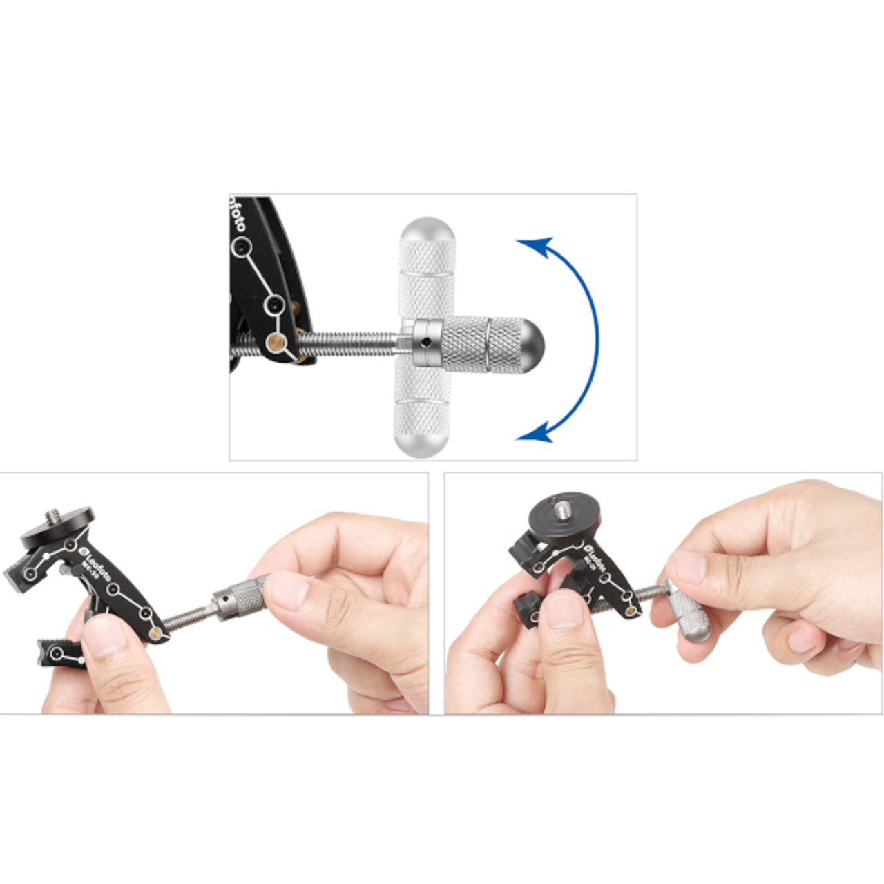 Leofoto MC-30 Multipurpose Clamp Kit (w/ MBH-19 Micro Ball Head & PC-90 Smartphone Clamp)