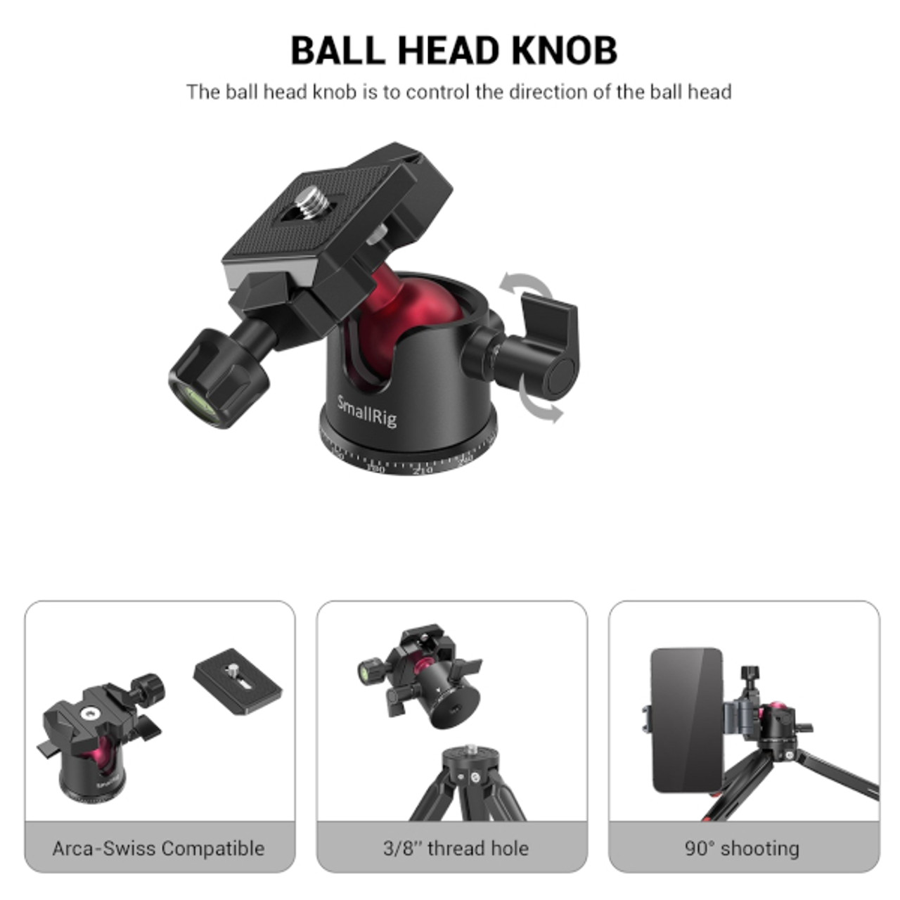 SmallRig Tabletop Mini Tripod with Panoramic Ball Head