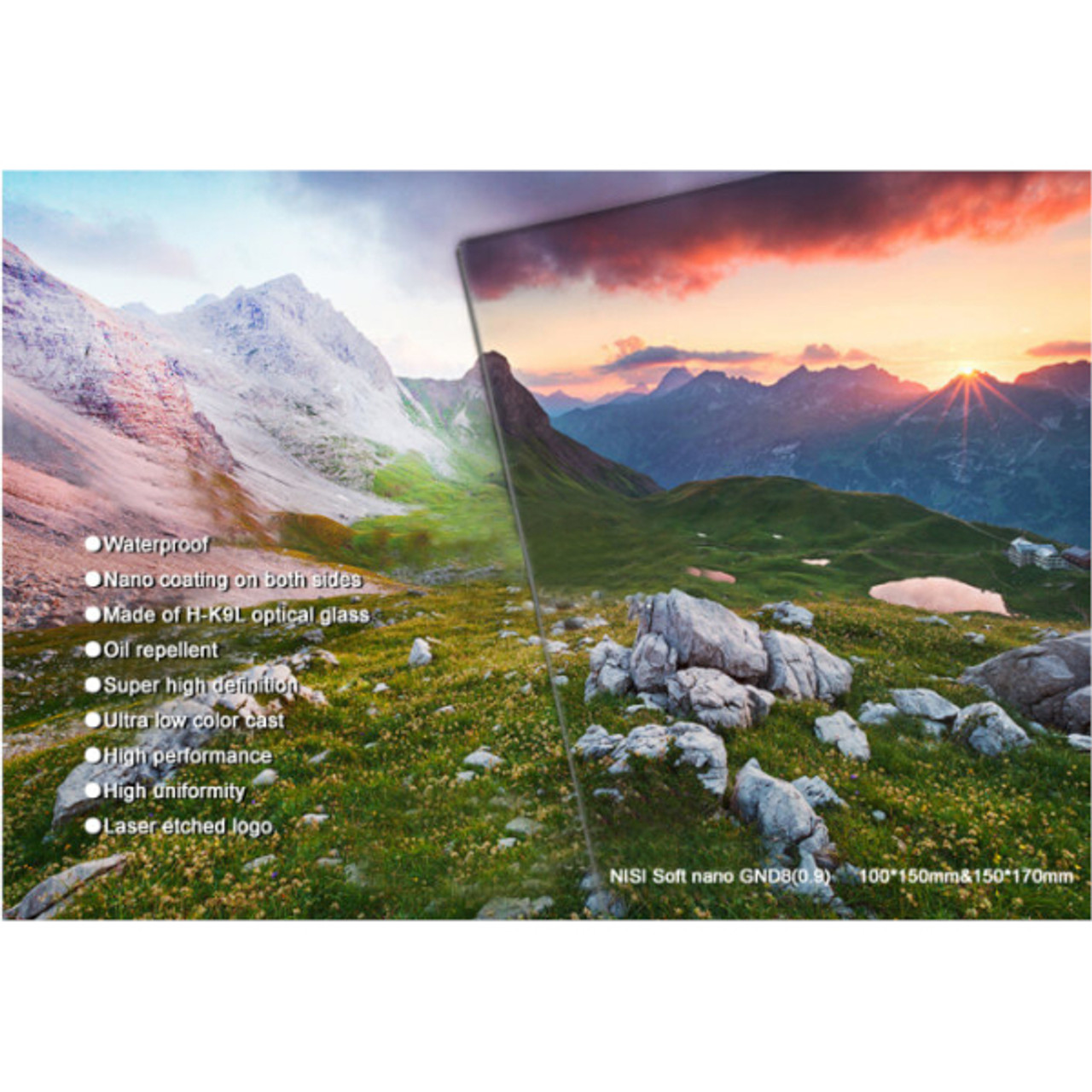 NiSi 100x150mm Nano IR Soft Graduated Neutral Density Filter – ND8 (0.9) – 3 Stop