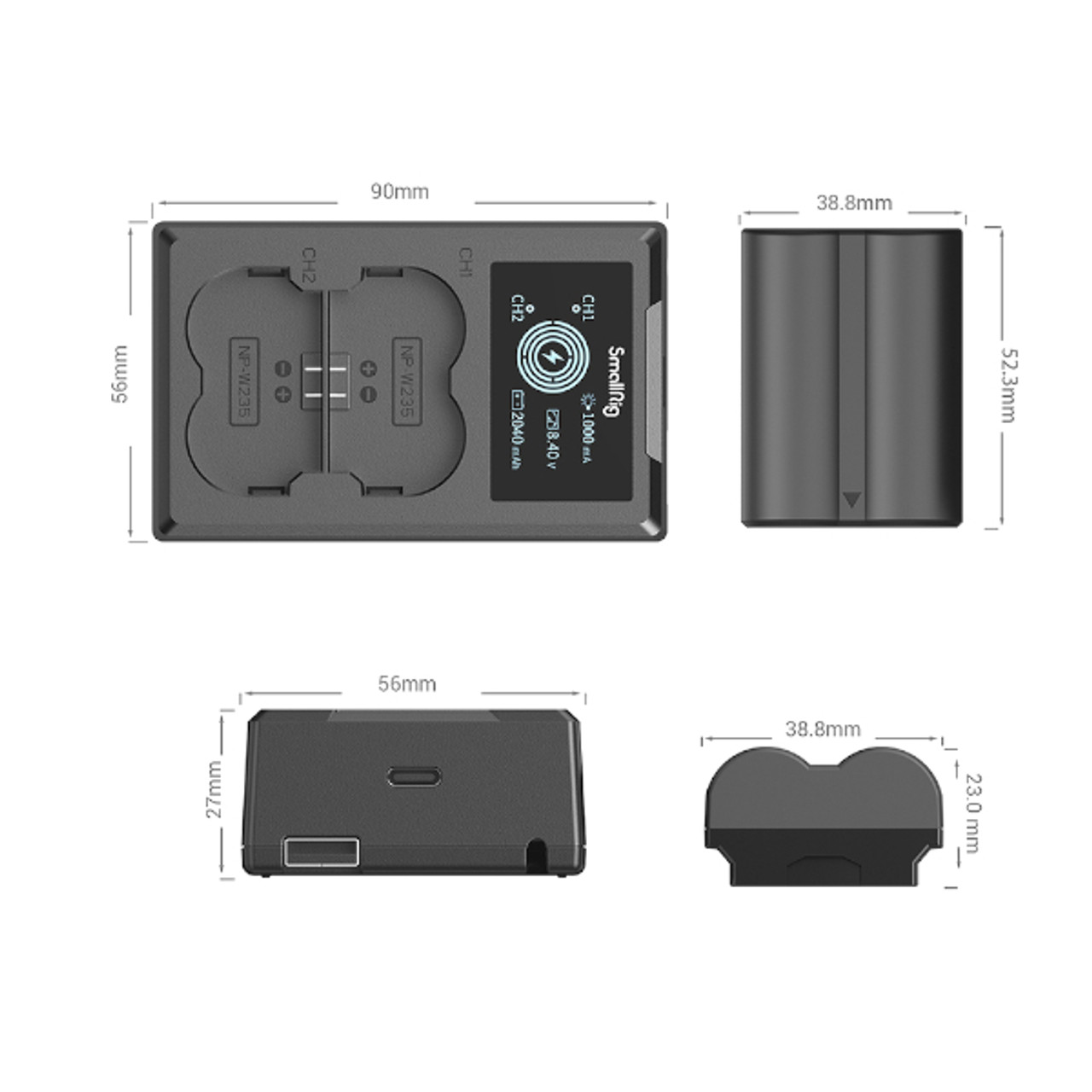 SmallRig NP-W235 Camera Battery and Charger Kit