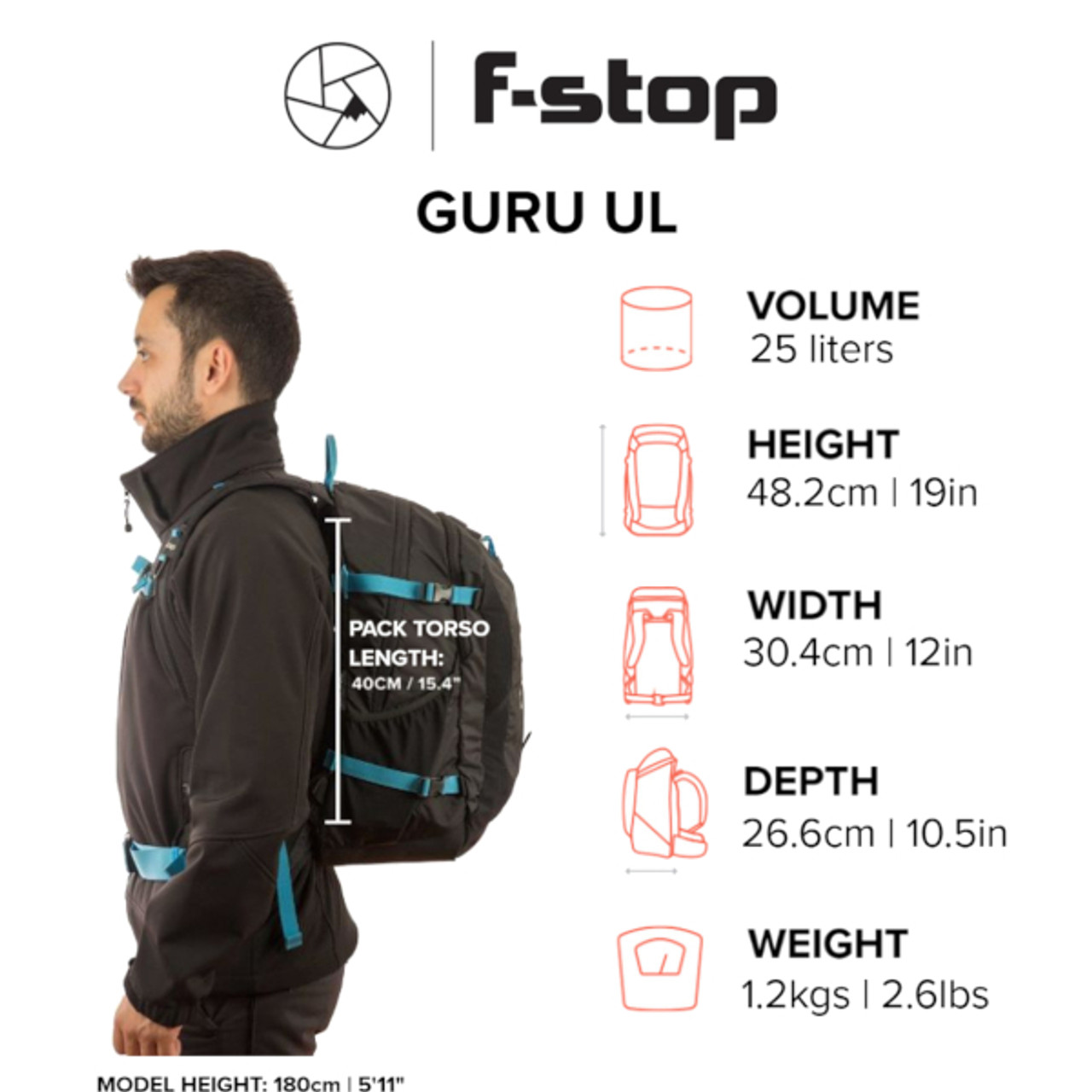 F-stop Guru Ultra Light 25L Essential Bundle