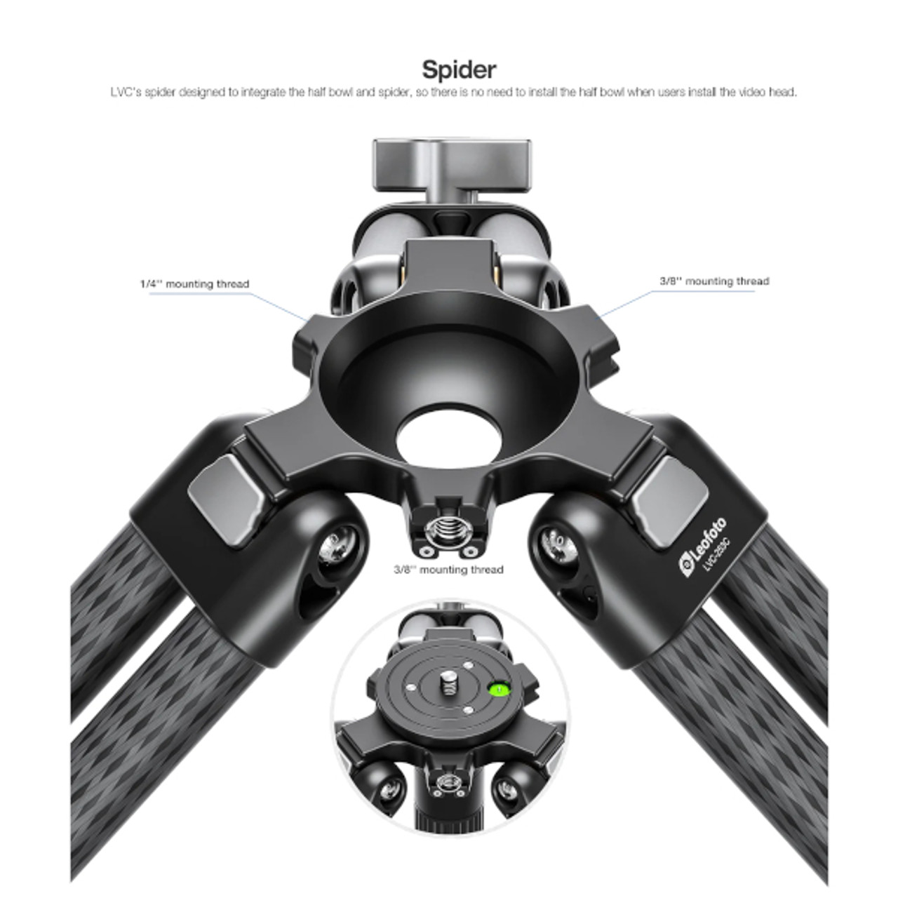 Leofoto LVC-253C Tripod with BV-20 Video Head