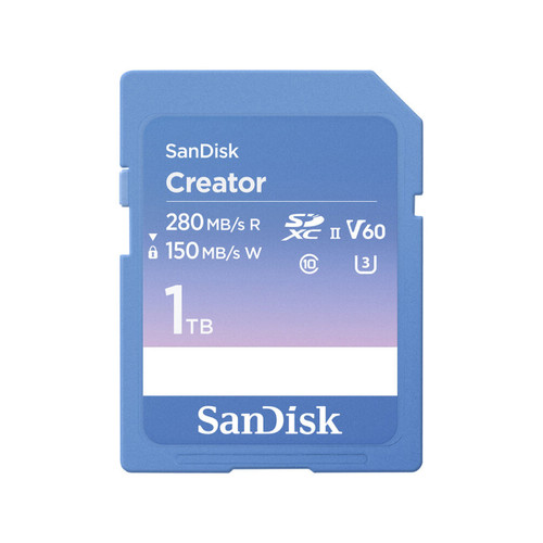 Sandisk Creator 1TB 280/150MB/s UHS-II SDXC V60 Card