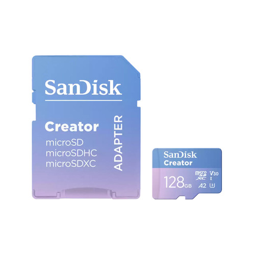 Sandisk Creator 128GB MicroSDXC 190/90MB/s USH-I V30 A2
