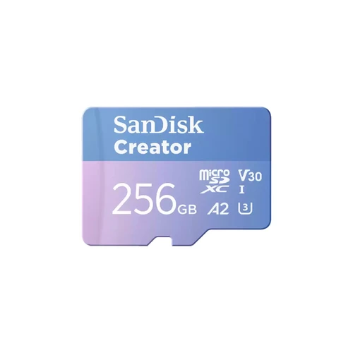 Sandisk Creator 256GB MicroSDXC 190/90MB/s USH-I V30 A2