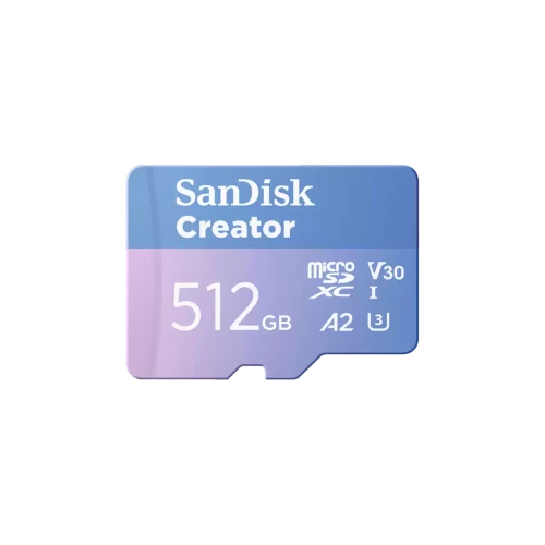 Sandisk Creator 512GB MicroSDXC 190/90MB/s USH-I V30 A2