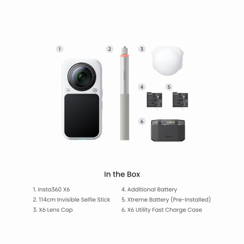 Insta360 X6 Essentials Bundle - Arctic White