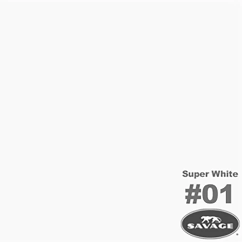 Savage Background Paper 107" x 12 yards Super White