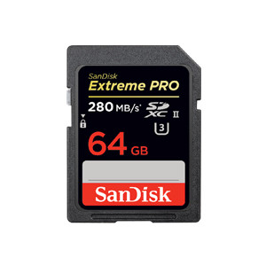 Sandisk Extreme Pro 64GB 300MB/s UHS-II 4K SDXC Card