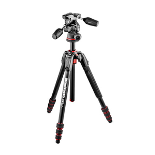 Manfrotto MK190GOA4TB-3W Aluminum Tripod with 3-Way Head Kit Manfrotto MK190GOA4TB-3W Aluminum Tripod with 3-Way Head Kit