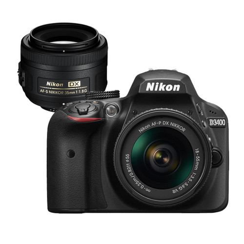 Nikon D3400 AF-P 18-55mm and AF-S 35mm F1.8G DX Lens Kit Nikon D3400 AF-P 18-55mm and AF-S 35mm F1.8G DX Lens Kit