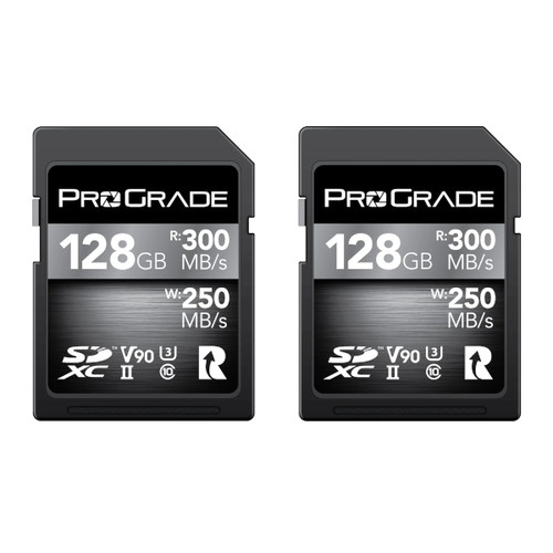ProGrade Digital 128GB SDXC UHS-II V90 Memory Card (Cobalt) (2 Pack) ProGrade Digital 128GB SDXC UHS-II V90 Memory Card (Cobalt) (2 Pack)