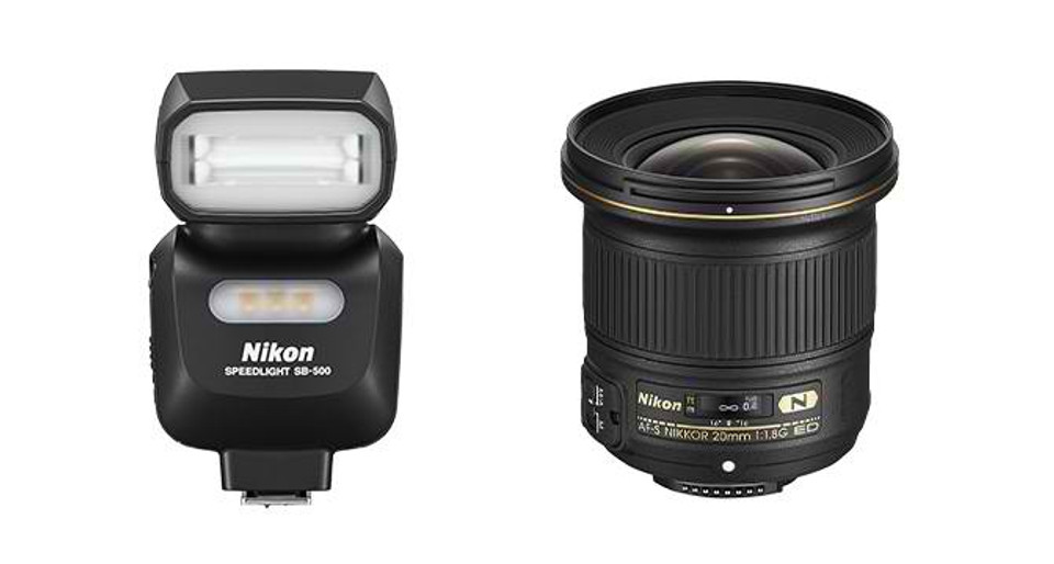 New Nikon AF-S 20mm F1.8G ED Nikkor Lens & SB-500 Speedlight