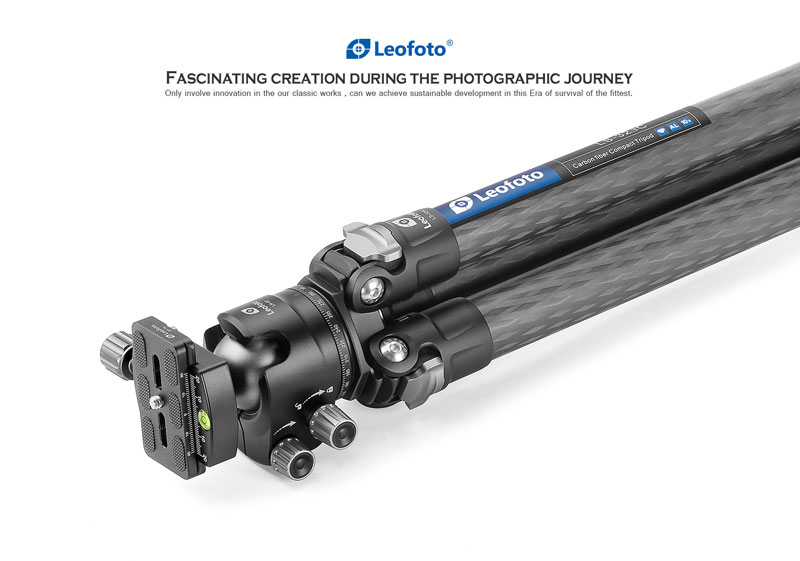 Leofoto LS-323C+LH-40 32mm 3-Section Compact Carbon Fiber Tripod