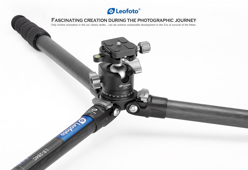 Leofoto LS-284C+LH-30 28mm 4-Section Carbon Fiber with LH-30 Ball