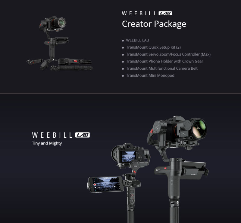 Zhiyun Weebill Lab Creator Package