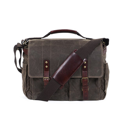 ONA Astoria Messenger Bag Dark Tan/Olive