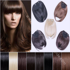 Fashion Clip in Hairpiece Natural Look Fringe Franja Hair Extensions Bangs