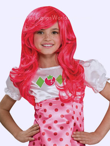 Halloween Costume Strawberry Wig Festas Peruca Moranguinho