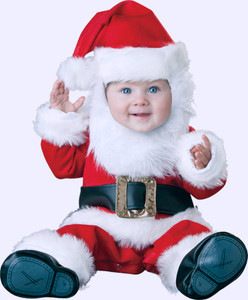 BABY SANTA COSTUME FANTASIA PAPAI NOEL