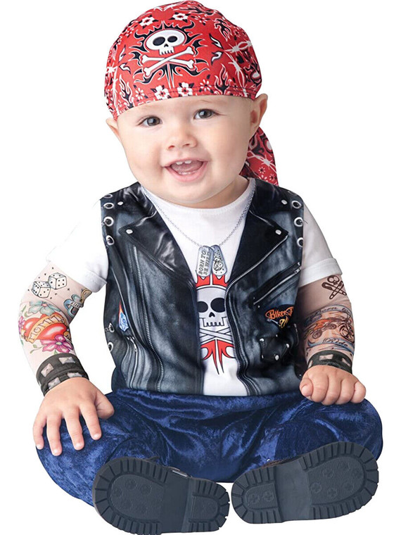 Super Cute Baby Wild Biker Costume Fantasia Bebe Motoqueiro