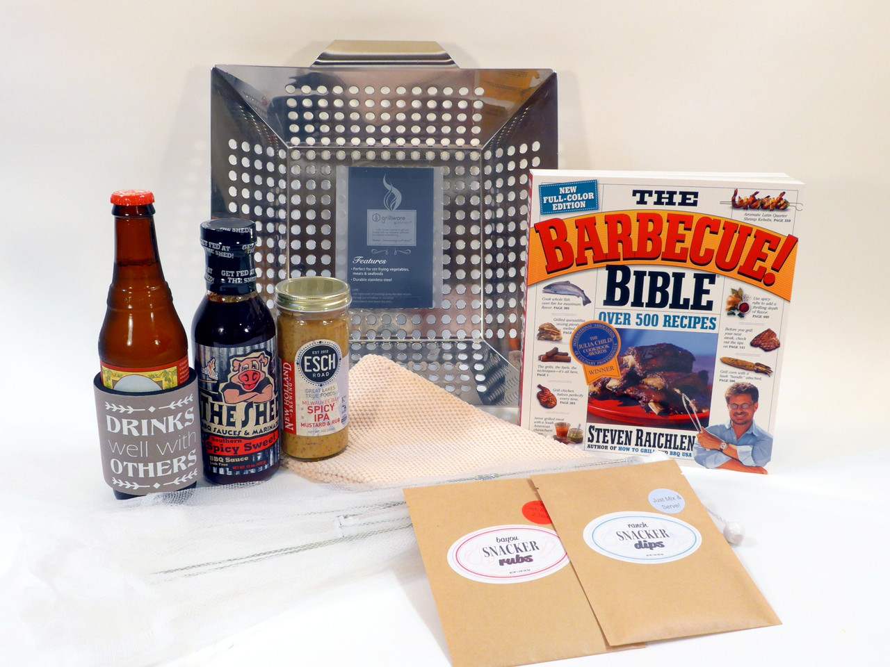 Barbecue Gift Basket With Grill Wok Thoughtful Presence Product titlenon stick 12 fire wok set with stainless steel gril. barbecue gift basket with grill wok