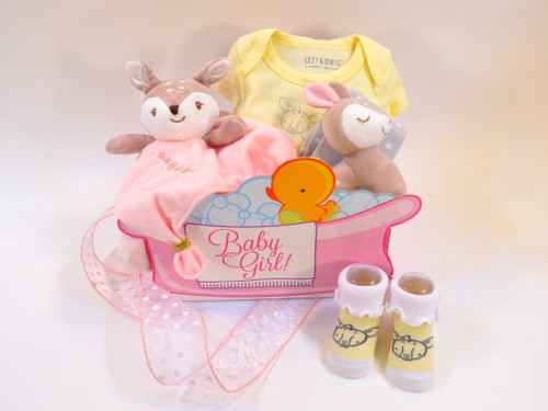 Hello Deer I'm finally here baby gift basket