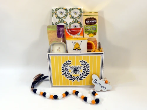 Bee Happy Bee Themed Gift Basket
