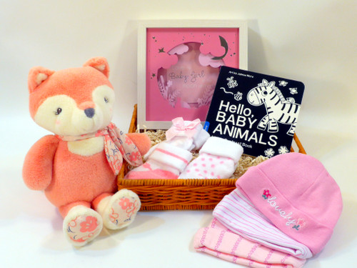 Sweet and Cuddly Fox Baby Gift Basket