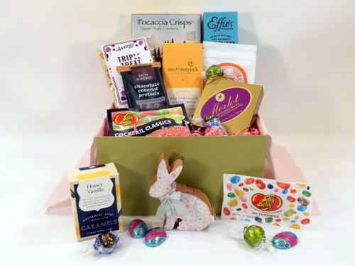 Happy Easter Gourmet Gift Box brimming with tasty holiday treats