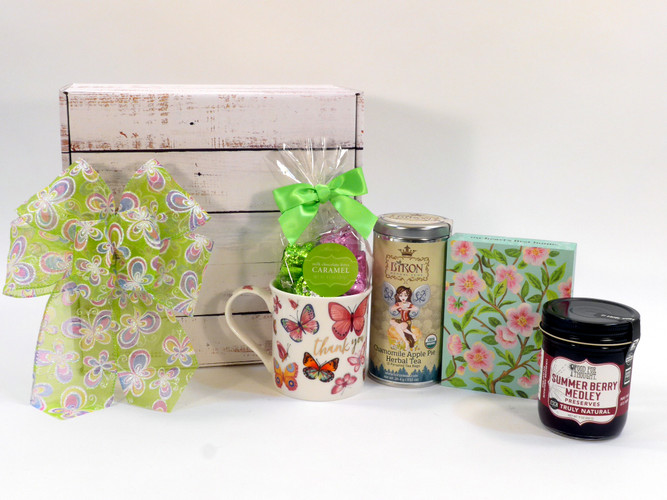 Mother's Day Gratitude gift box with beautiful and tasty spring gifts