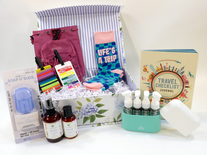 World Travel Gift Basket has everything she needs for her next journey.